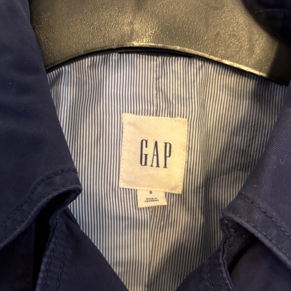 GAP Women's Deep Blue Trench Coat - Picture 2 of 8